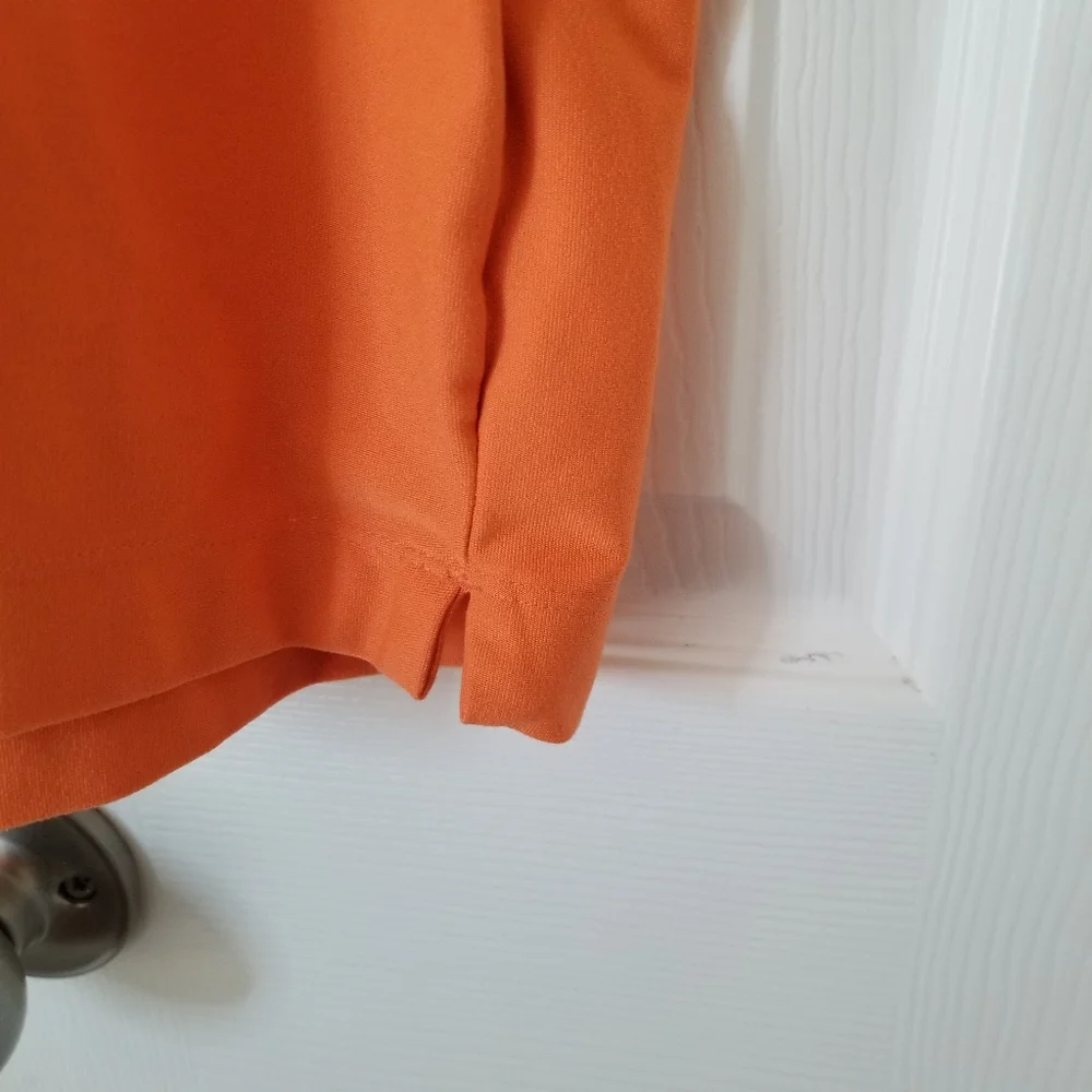Nike‎ Golf Fit Dry Orange Polo Short Sleeve Shirt Size: XXL
